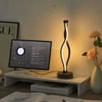 1PC Minimalist Luxury Modern Table Lamp, USB Powered - 3 - Tone Dimming/Touch Blue & Pink, for Bedroom, Study, Café
