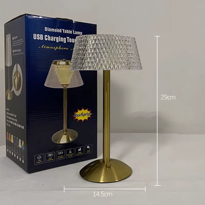 Rechargeable LED Night Light Touch Bedroom Night Lamp Bedroom Study Bedside Atmosphere Decoration Glass LED Table Lamps