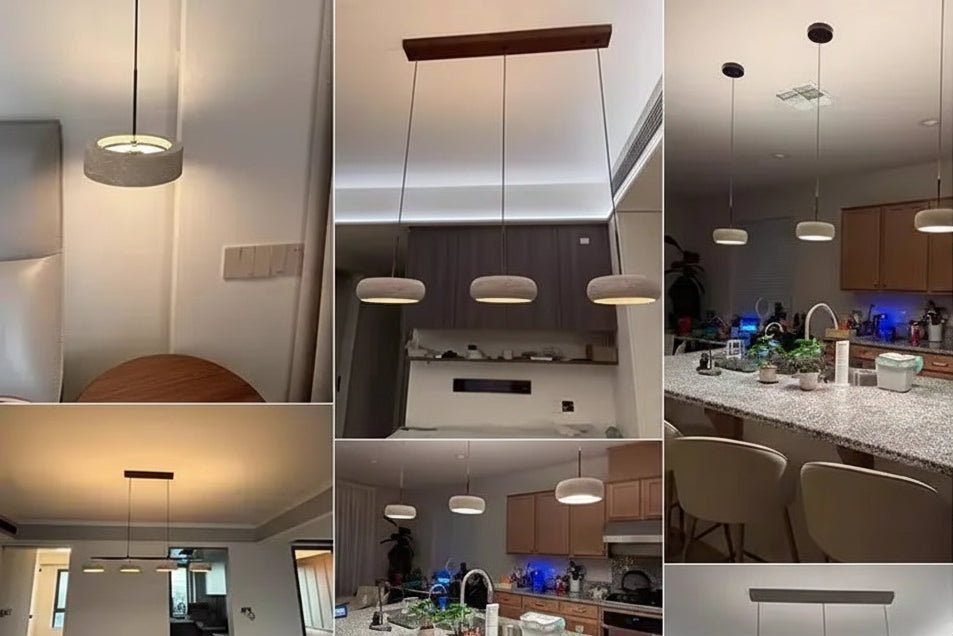 Wabi Sabi Style Retro Yellow Cave Stone Background Light Homestay Study Restaurant Bar Counter Bedroom Bedside Pendant Light