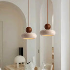 Vintage Pendant Light with Natural Yellow Agate Stone, Perfect for Bedroom or Restaurant