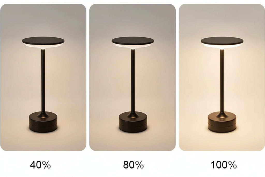 LED Table Lamp Touch Sensor Night Light USB Rechargeable Portable Bedroom Night Light Wireless Reading Lamp Restaurant Hotel Bar