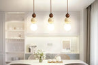 Cream Style Pendant Lamp Bedroom Bedside Led Chandelier Stone Wood Light Designer Bauhaus Medieval Restaurant Bar Small Lights