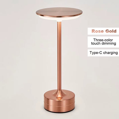 LED Table Lamp Touch Sensor Night Light USB Rechargeable Portable Bedroom Night Light Wireless Reading Lamp Restaurant Hotel Bar