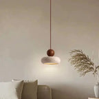 Vintage Pendant Light with Natural Yellow Agate Stone, Perfect for Bedroom or Restaurant
