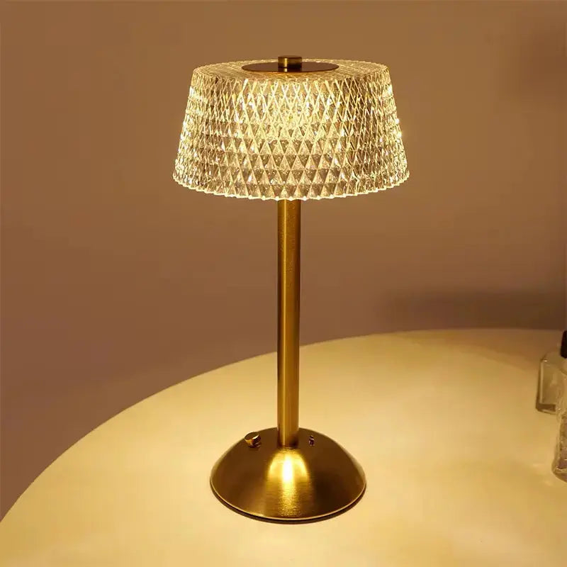 Rechargeable LED Night Light Touch Bedroom Night Lamp Bedroom Study Bedside Atmosphere Decoration Glass LED Table Lamps