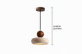 Vintage Pendant Light with Natural Yellow Agate Stone, Perfect for Bedroom or Restaurant