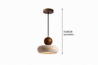 Vintage Pendant Light with Natural Yellow Agate Stone, Perfect for Bedroom or Restaurant