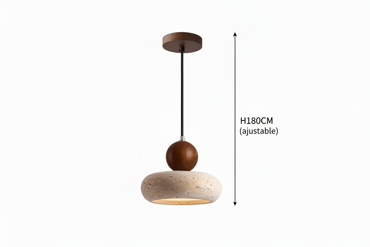 Vintage Pendant Light with Natural Yellow Agate Stone, Perfect for Bedroom or Restaurant