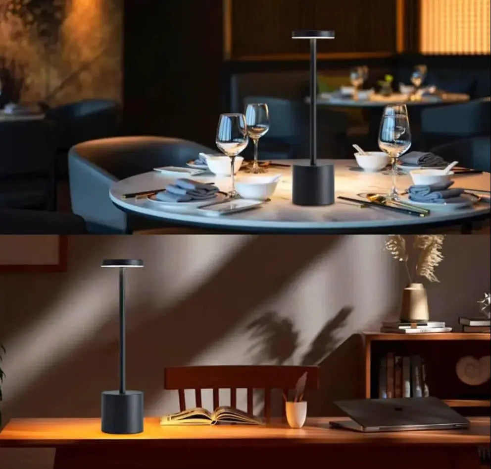 Portable LED Cordless Touch Table Lamps Rechargeable Desk Lamp 3Colors Adjustable Bedside Creative Ambient Light for Room Decor