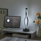 1PC Minimalist Luxury Modern Table Lamp, USB Powered - 3 - Tone Dimming/Touch Blue & Pink, for Bedroom, Study, Café