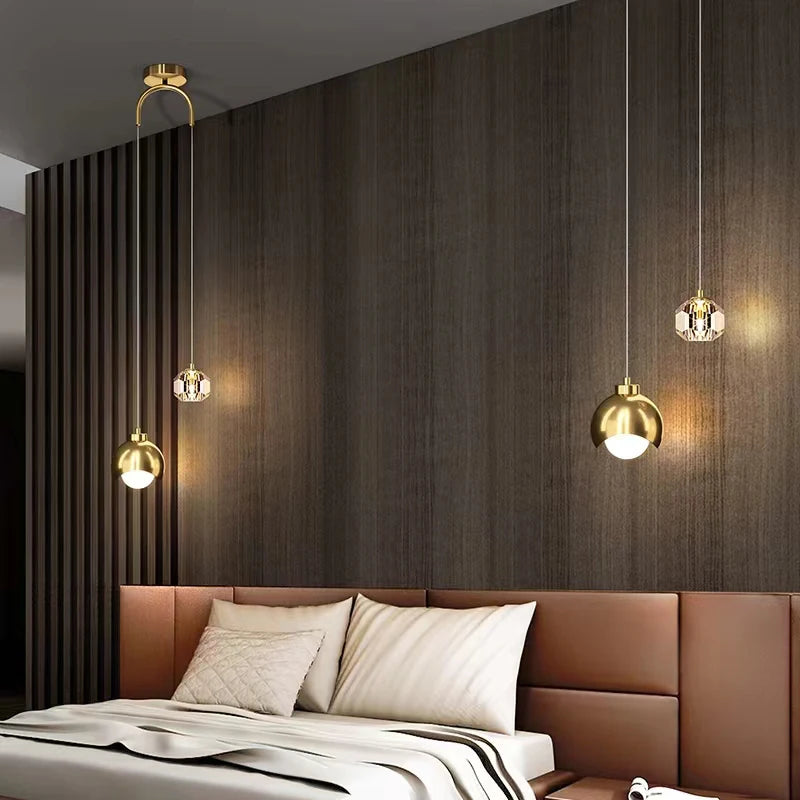 Lampe suspendue duo cristal Lux&Light