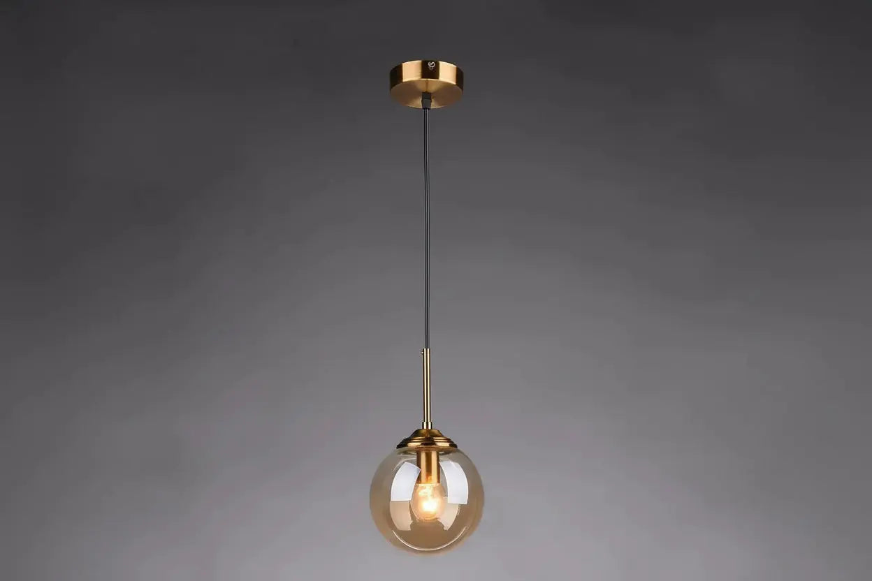 Modern Luxury Metal Chandelier Nordic Creative LED Glass Pendant Lamp Living Room Dining Room Bedside Simple Small Hanging Lamp