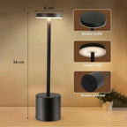 Portable LED Cordless Touch Table Lamps Rechargeable Desk Lamp 3Colors Adjustable Bedside Creative Ambient Light for Room Decor