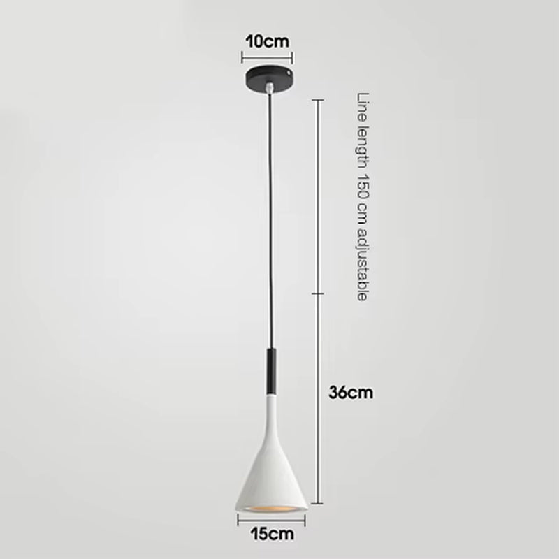 Modern Led Pendant Lights Black White Kitchen Island Fixtures Bedroom Table Dining Room Hanging Lamp Lampshade Home Chandeliers