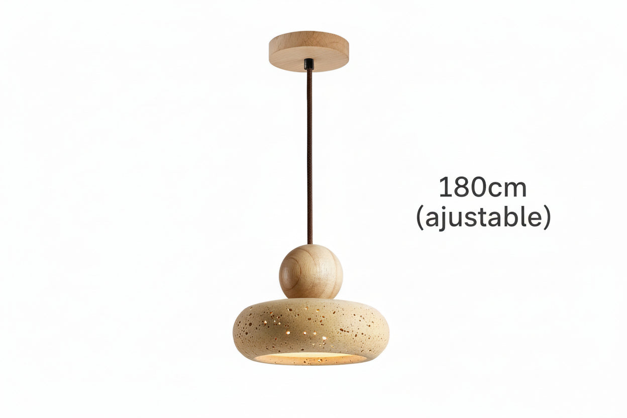 Vintage Pendant Light with Natural Yellow Agate Stone, Perfect for Bedroom or Restaurant